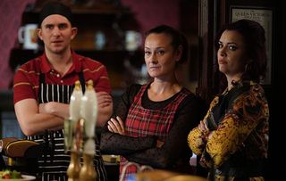 EastEnders Tina Carter Callum Highway and Whitney Dean