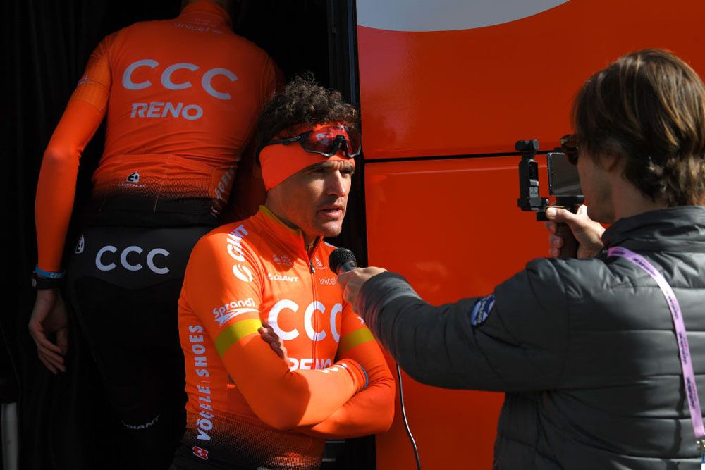 Greg Van Avermaet (CCC Team) at the start of stage 3 of Tirreno-Adriatico