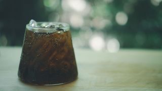 chilled glass of cola