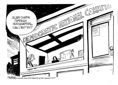 Political cartoon U.S. Hillary Clinton DNC