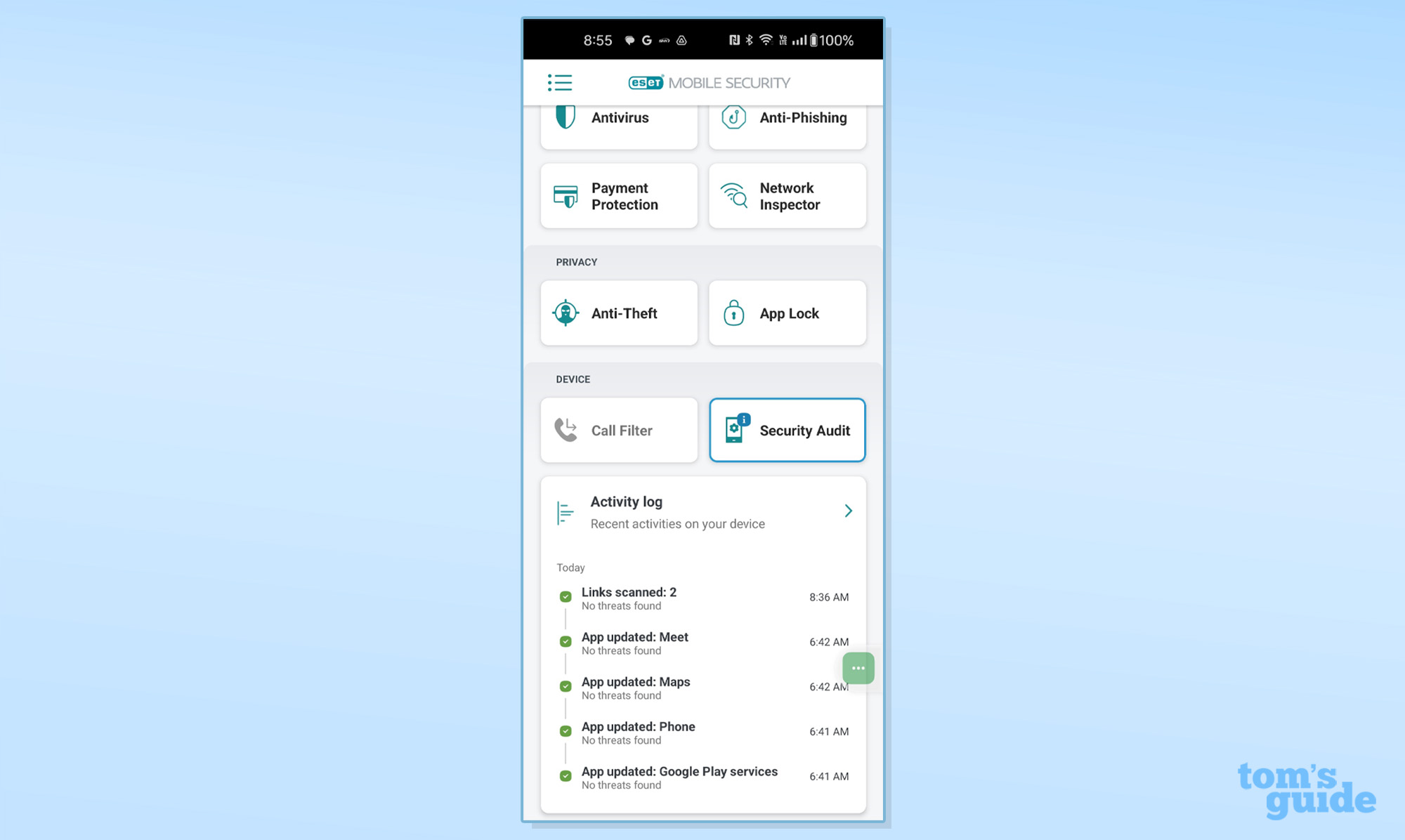 ESET Mobile Security app screen shot