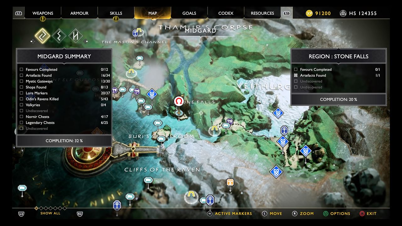 God of War treasure map locations