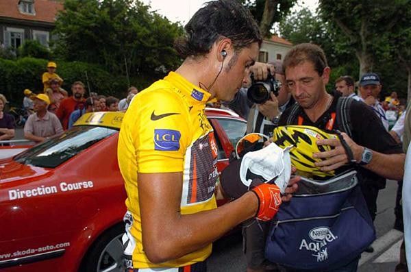 Oscar Pereiro (Caisse d'Epargne) after stage 14