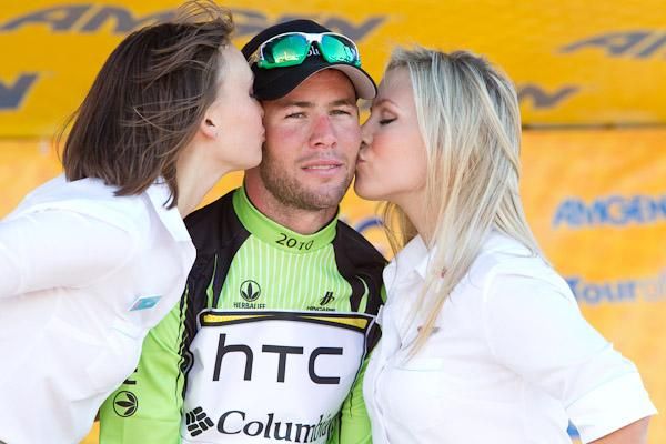 Mark Cavendish putting in more quality time in his sprint jersey.