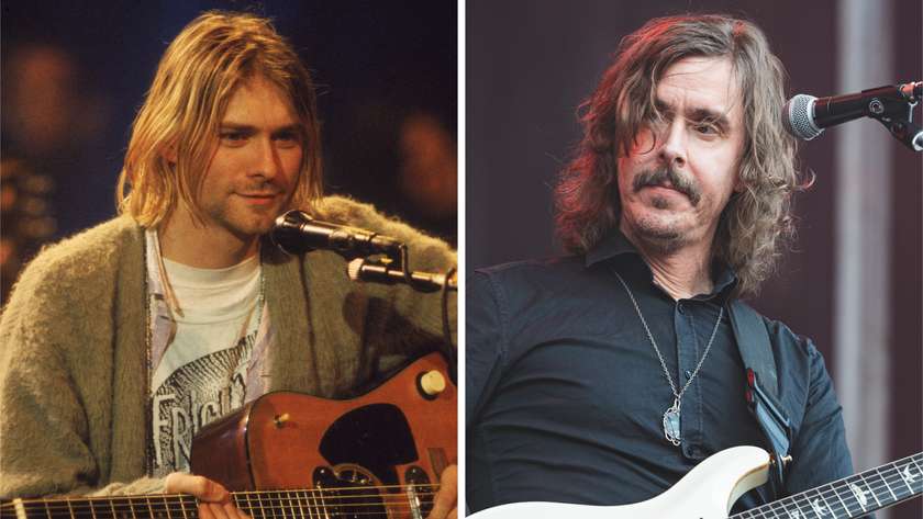 Kurt Cobain in 1993 and Mikael Åkerfeldt in 2022