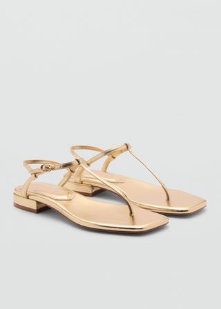 Metallic Strap Sandals