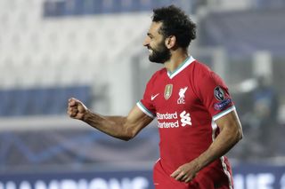Mohamed Salah's goal against Atalanta put him level with Steven Gerrard on 21 Champions League goals for the club