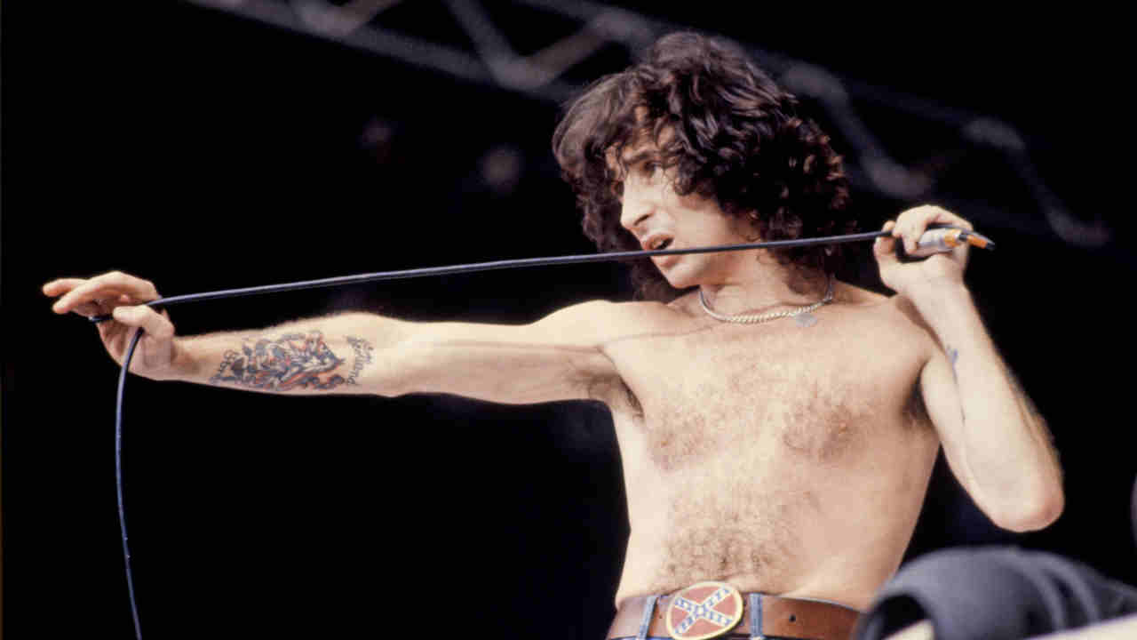 AC/DC&amp;rsquo;s Bon Scott performing onstage in 1979