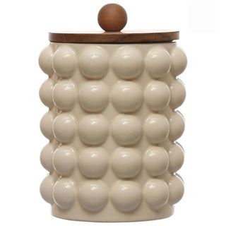 Creative Co-Op Round Stoneware Canister