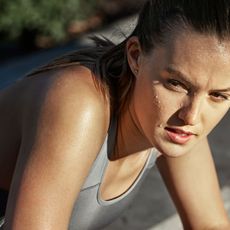 A woman doing one of the best outdoor walking workouts