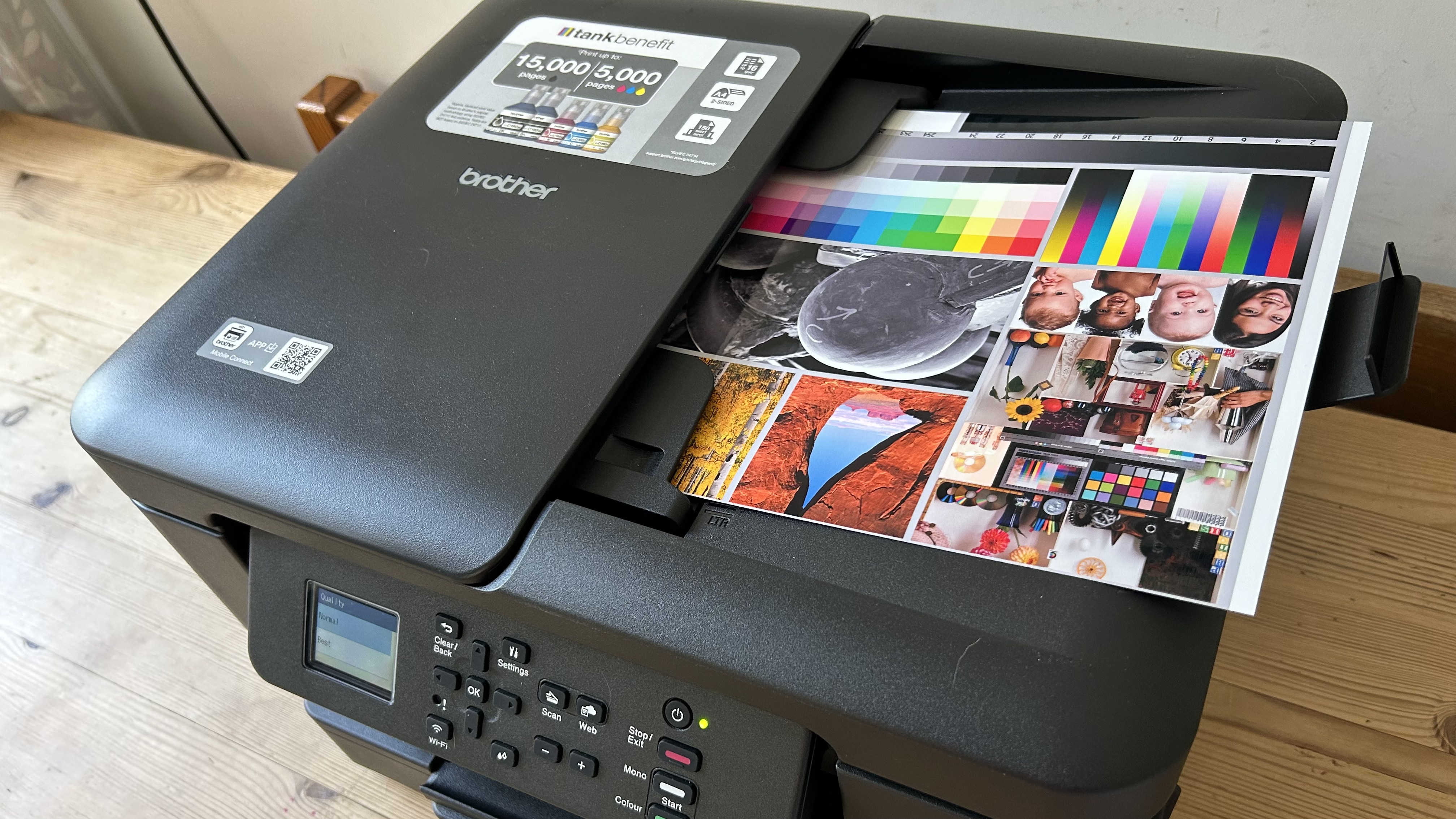 Brother DCP-T580DW ink tank printer during our review