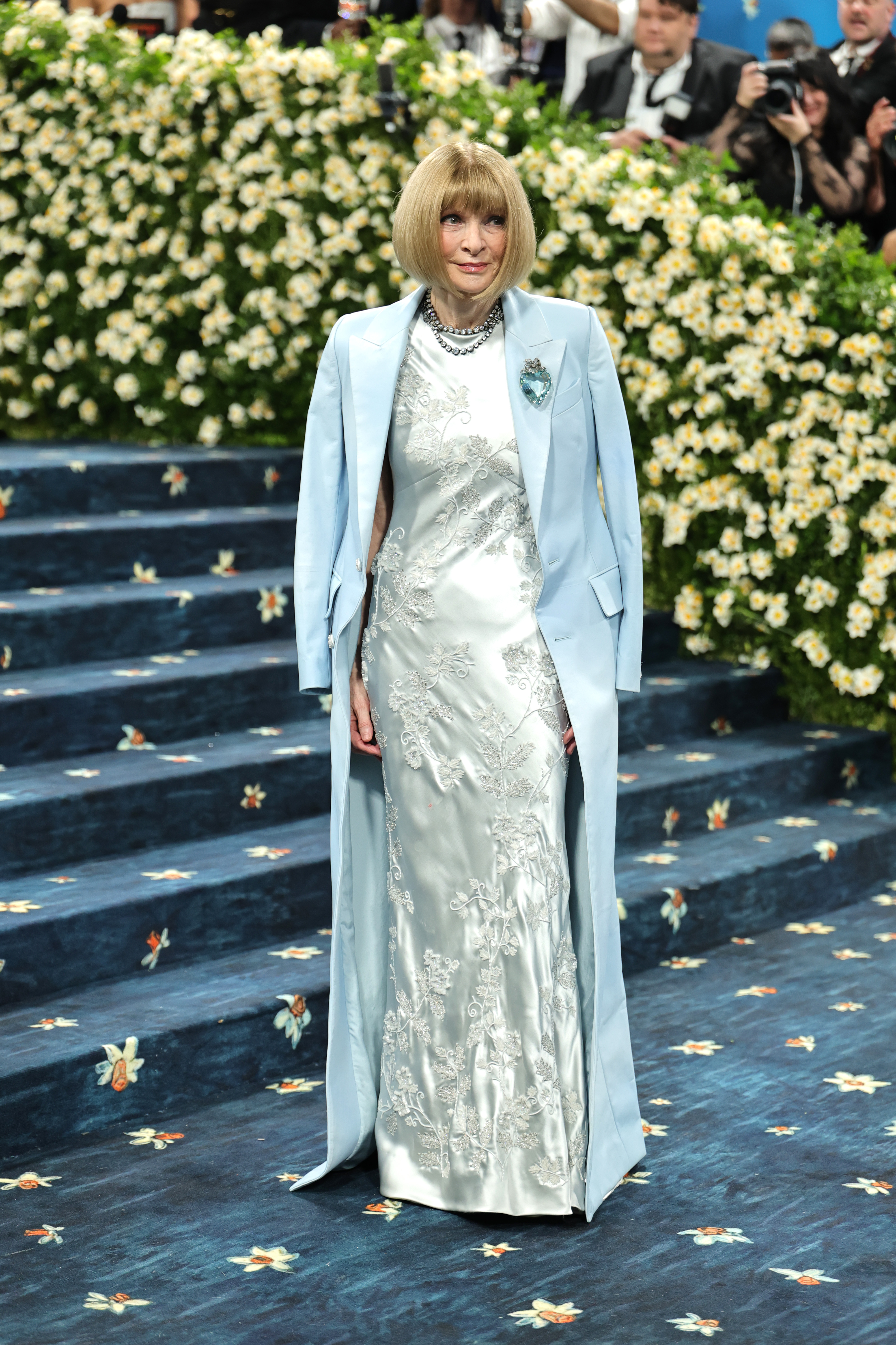 Anna Wintour, Met Gala Chair, attends the 2025 Met Gala Celebrating "Superfine: Tailoring Black Style" at Metropolitan Museum of Art on May 05, 2025 in New York City. (Photo by Dia Dipasupil/Getty Images)