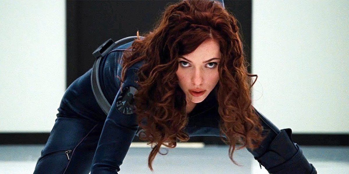 Black Widow posing in Iron Man 2