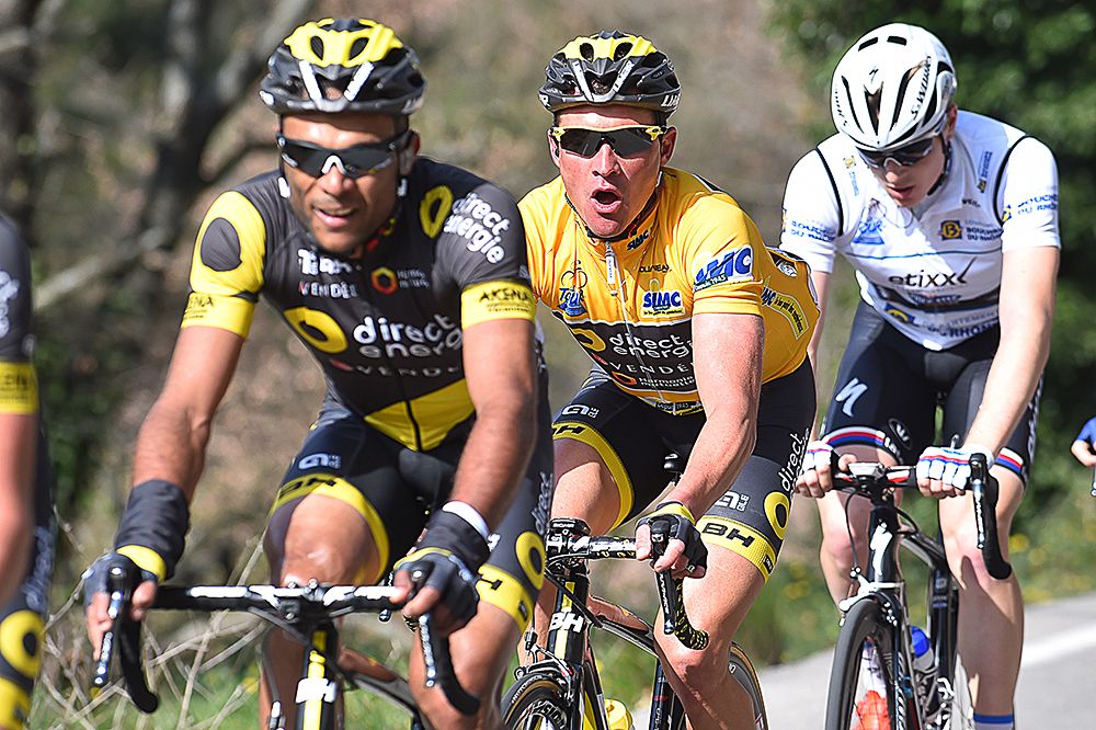 Thomas Voeckler in yellow during the final stage of la Provence