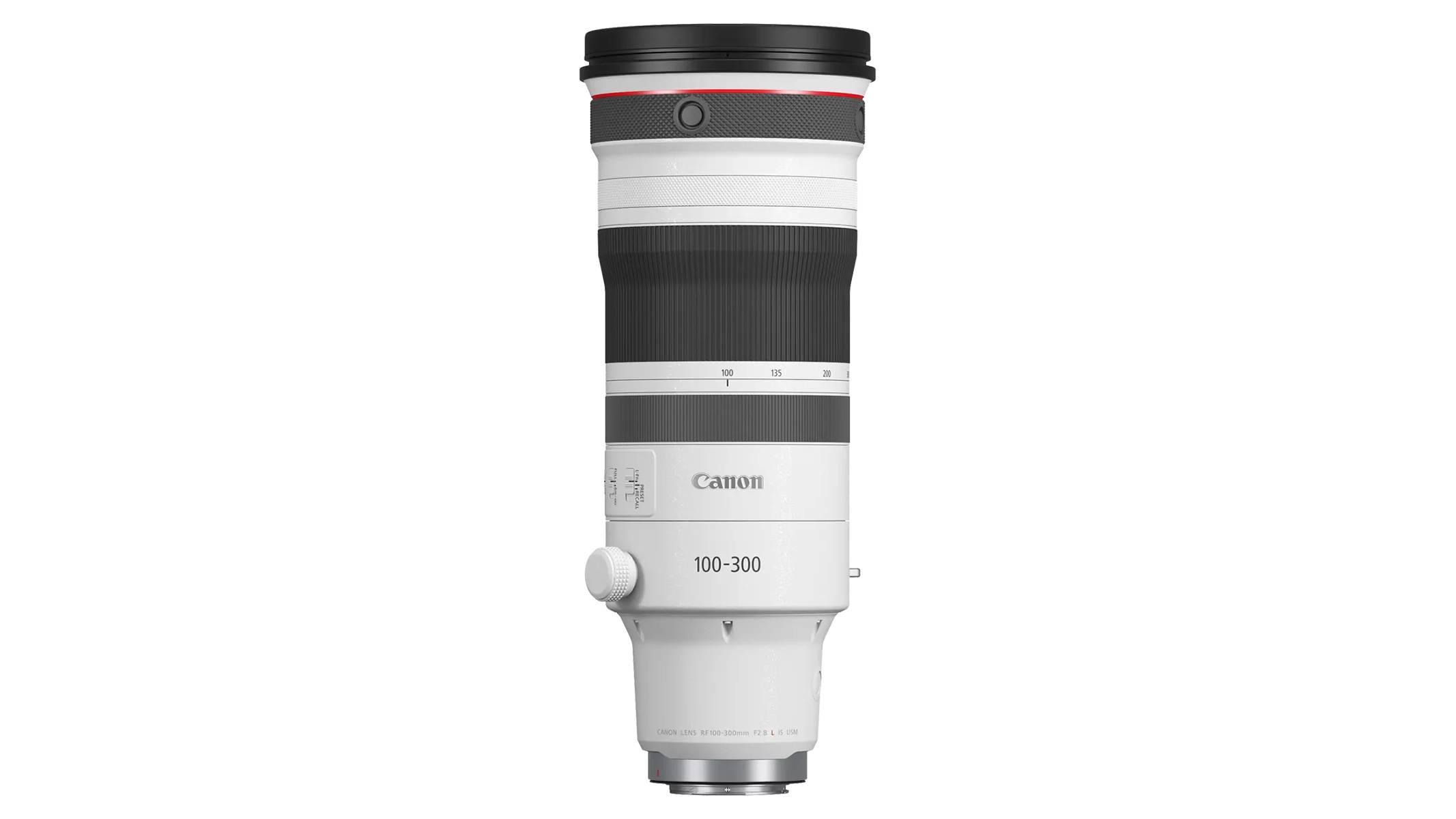A Canon RF 100-300mm f/2.8 L IS USM lens
