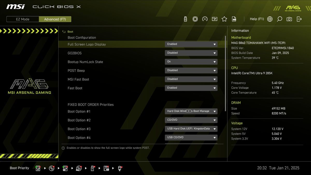 MSI MAG B860 Tomahawk Wifi