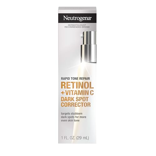 silver box of Neutrogena Rapid Tone Repair Retinol + Vitamin C Dark Spot Corrector
