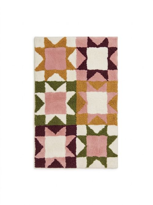 Autumn Patchwork Cotton Bath Mat