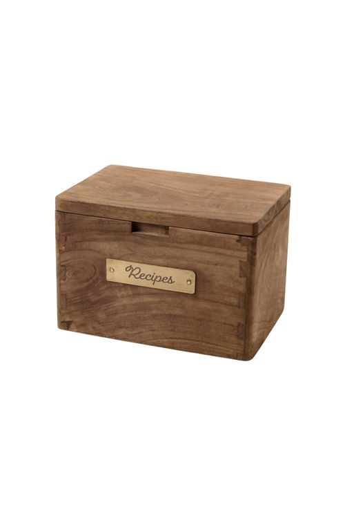 Antiqued Wood Recipe Box