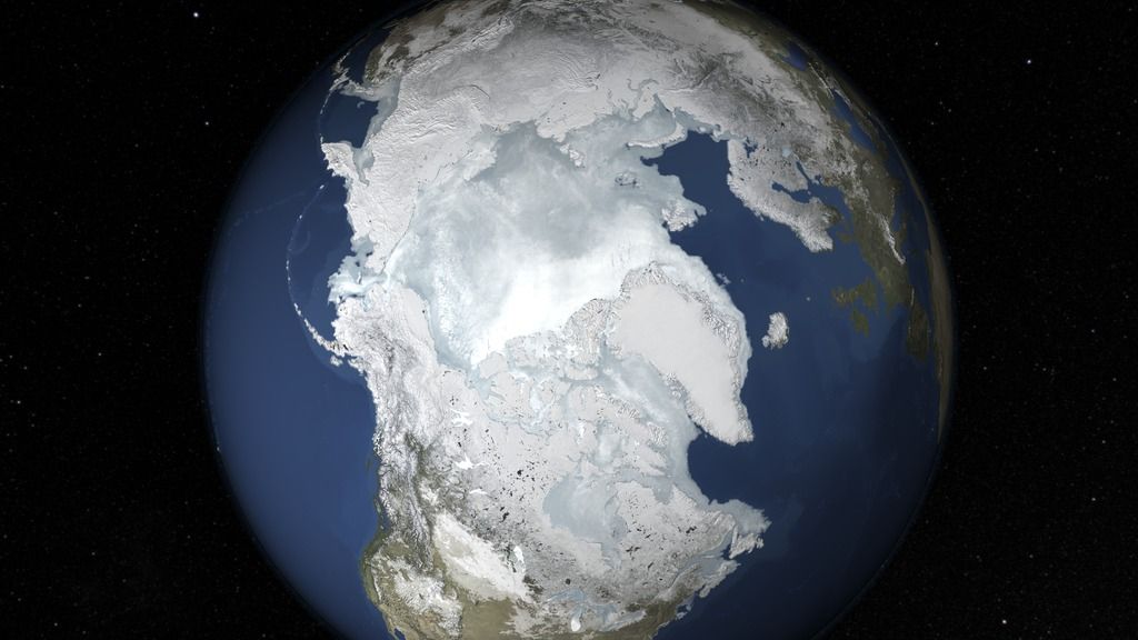 Record low arctic ice.