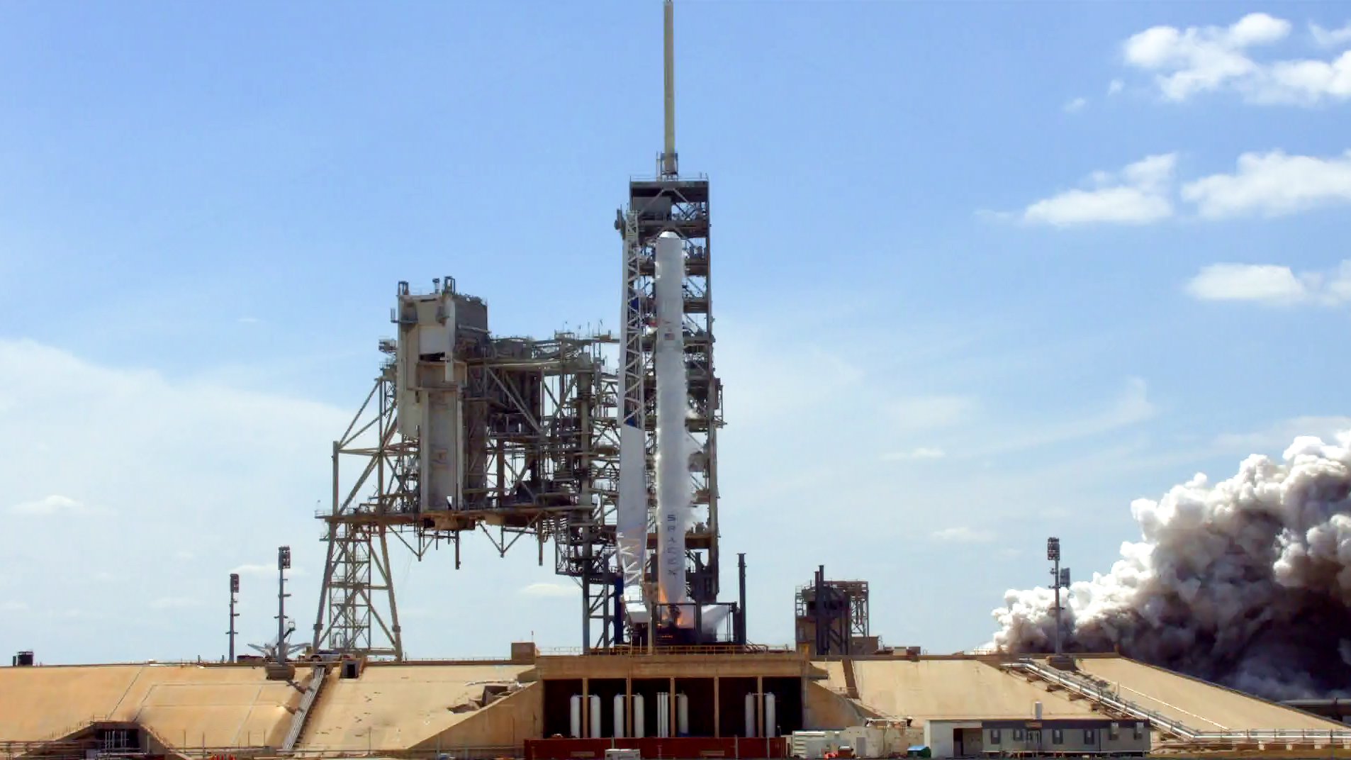 SpaceX static fire test