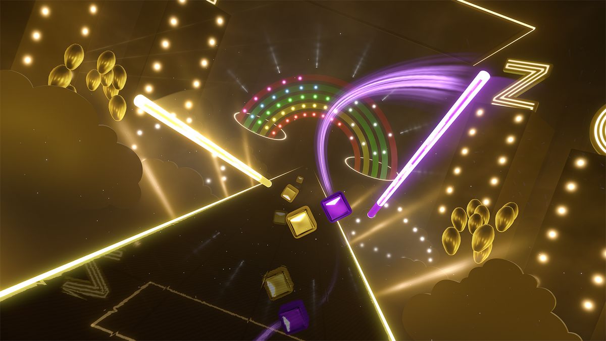 Screenshot of a Lizzo song in Beat Saber