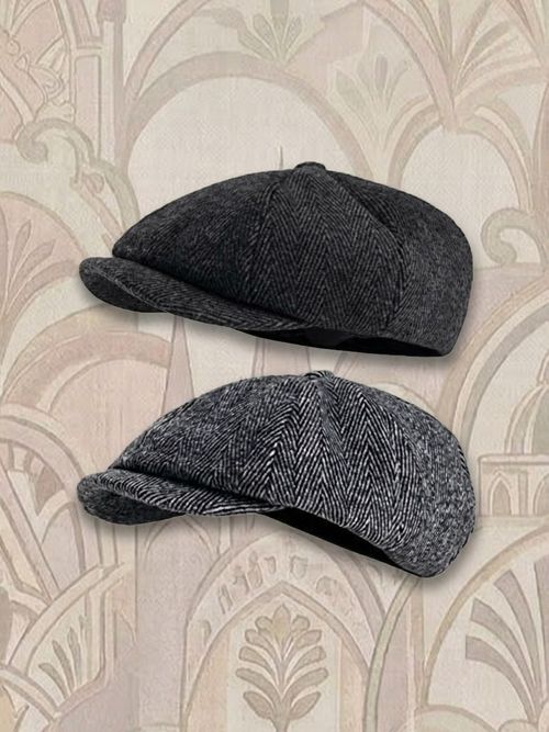 Newsboy Cap Peaky Herringbone Baker Boy Flat Caps