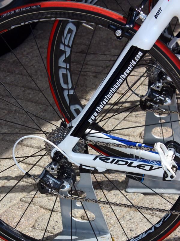 The black paint makes it hard to see but similar slots are featured on the seat stays, too.