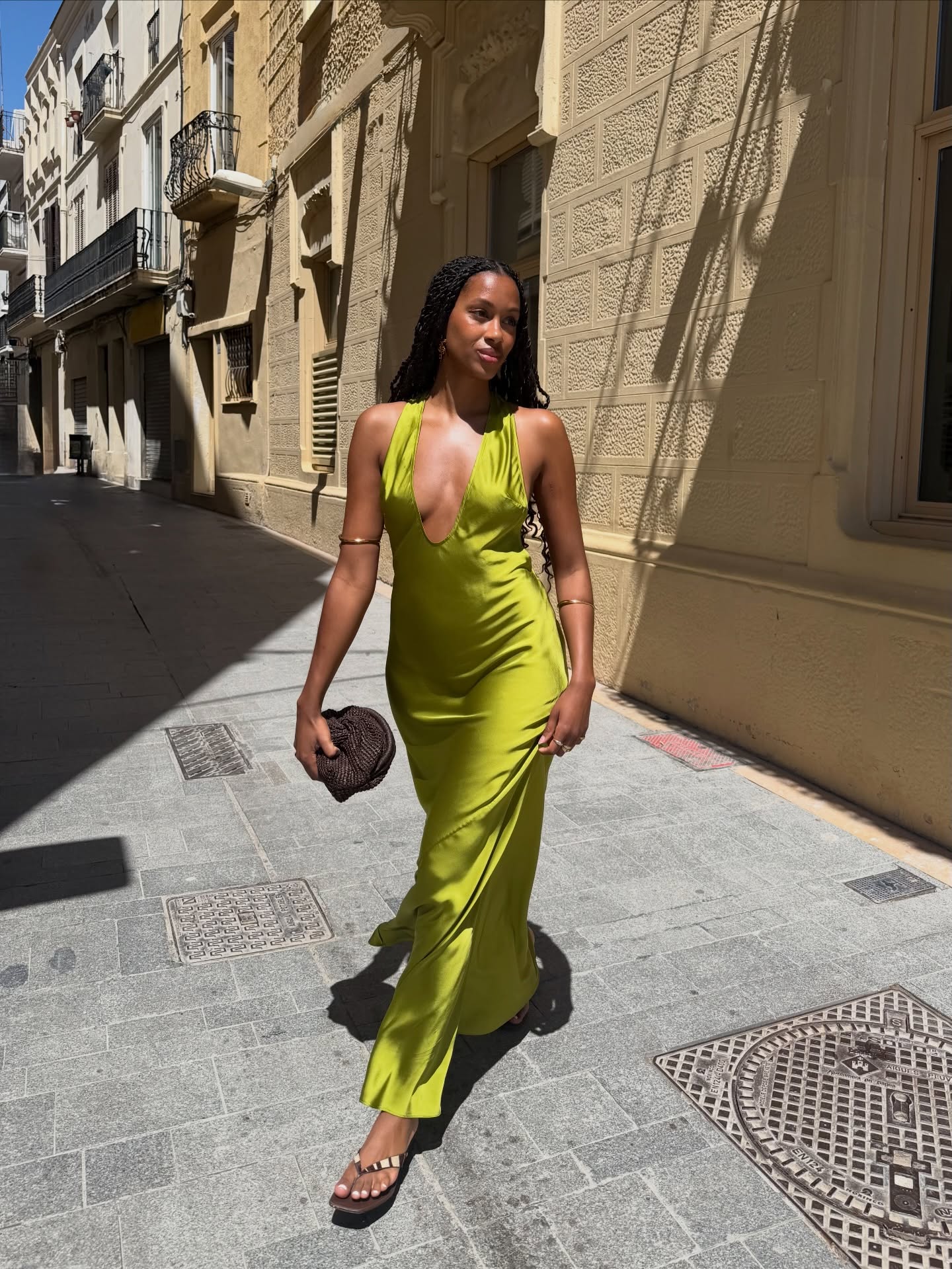 An image of a woman wearing green apple color trend summer 2026
