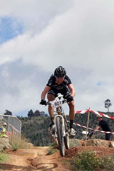Craig Gordon near the event centre at Stromlo Forest Park.