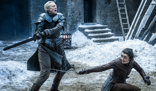Game of Thrones Arya Stark Maisie Williams Brienne of Tarth Gwendoline Christie HBO