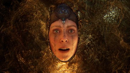 Senua looks scared in the trailer for Senua.