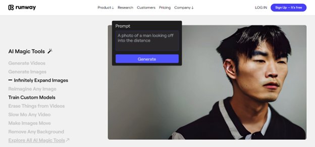 Website screenshot for RunwayML