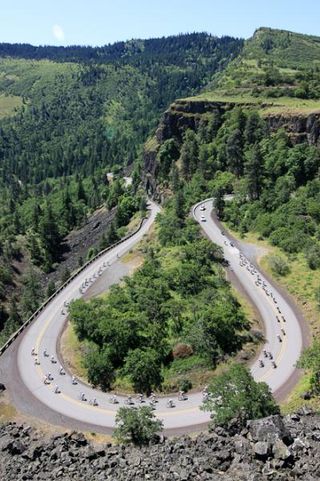 Descending the Rowena Curves along the Columbia River Gorge