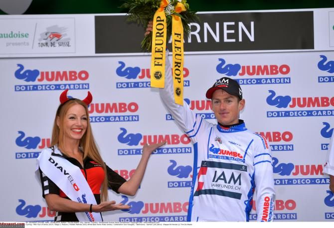 Mathias Frank (IAM Cycling) in thebest swiss rider's jersey