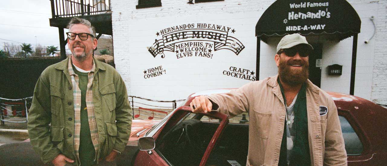 The Black Keys outside a bar in Memphis