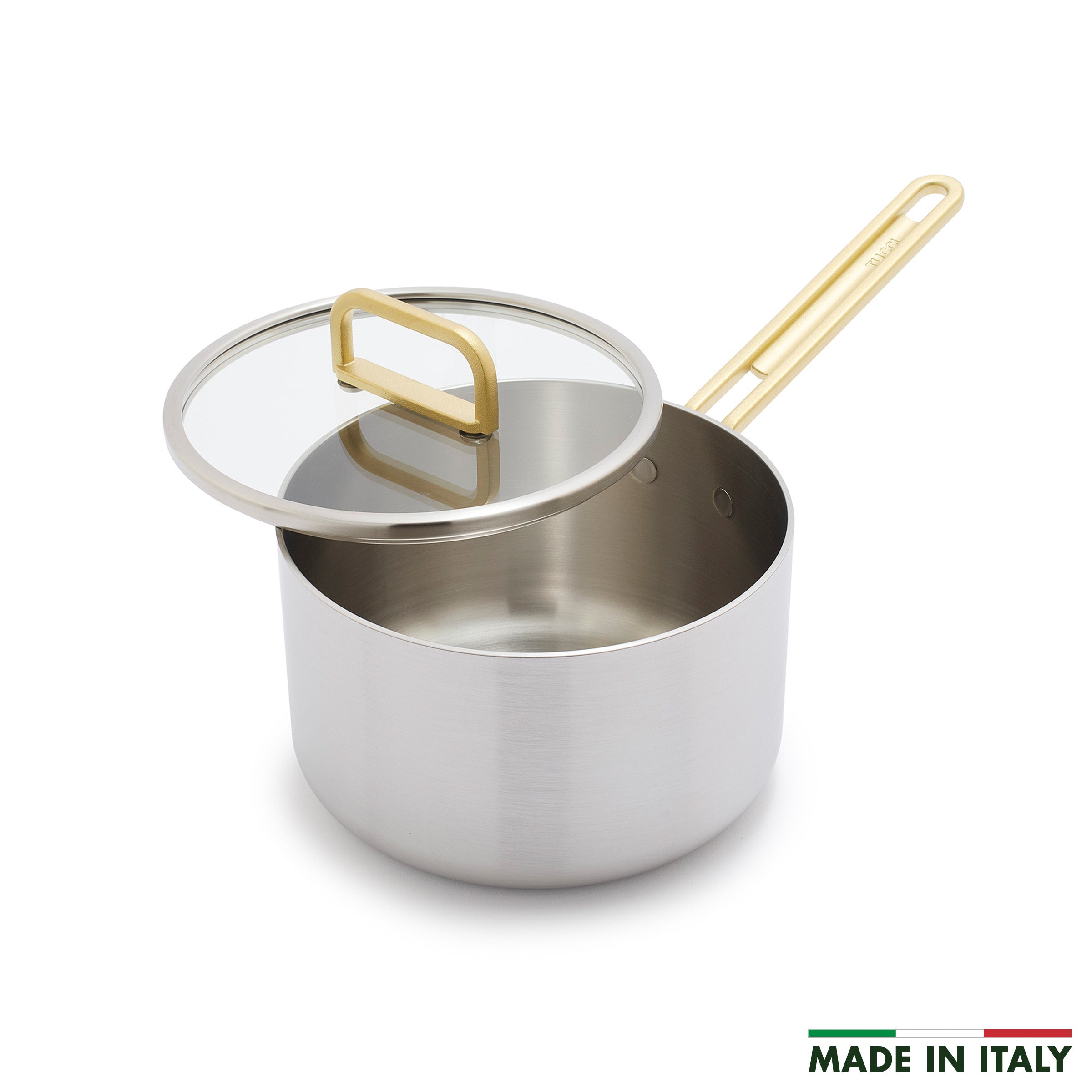 Stanley Tucci&amp;trade; Uncoated Stainless Steel 4-Quart Saucepan With Lid