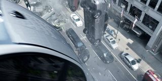 Cars falling from the sky in The Fate of the Furious