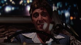 Tony Montana drives his convertible