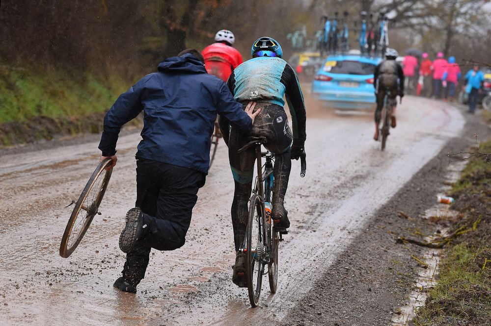 Strade Bianche takes its toll on another rider