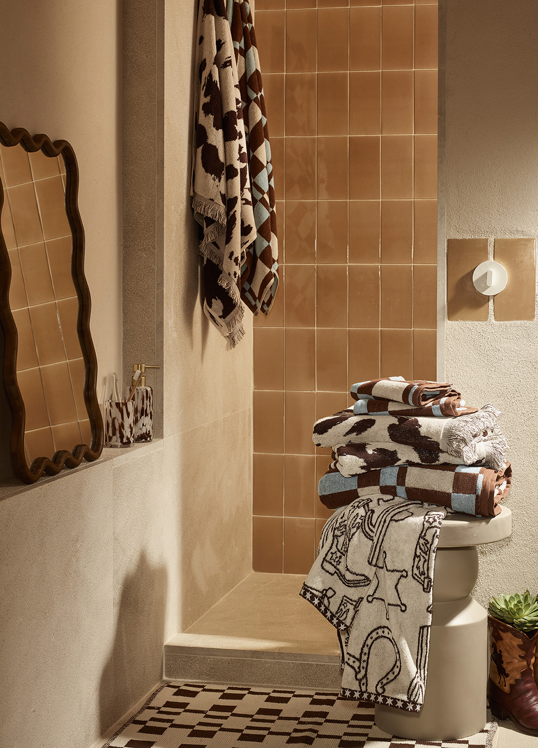 brown bathroom