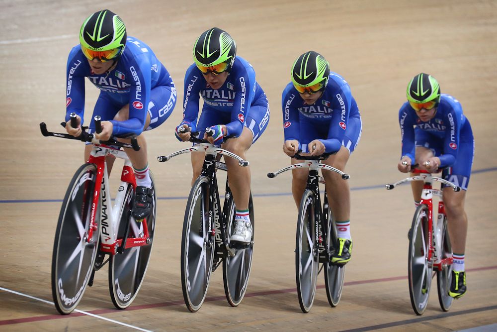 The Italian women's pursuit team.
