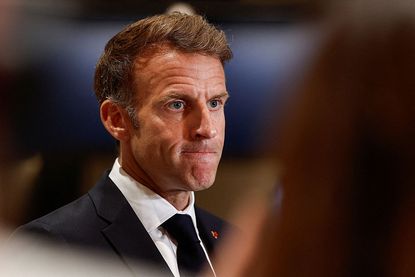 Emmanuel Macron contemplating France's bond crisis