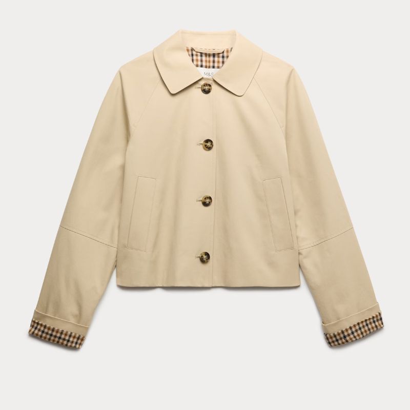M&amp;amp;S, Pure Cotton Short Car Coat
