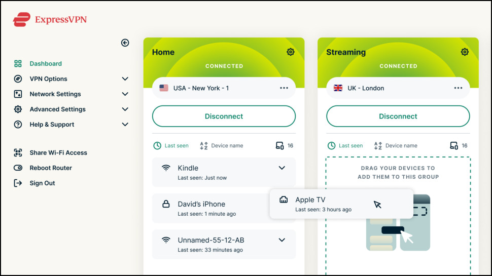 ExpressVPN Aircove groups