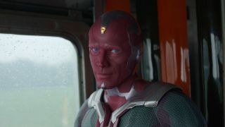 Vision looking directly at the camera in WandaVision