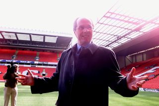 Former England manager Sven-Goran Eriksson looks around Anfield in 2001.