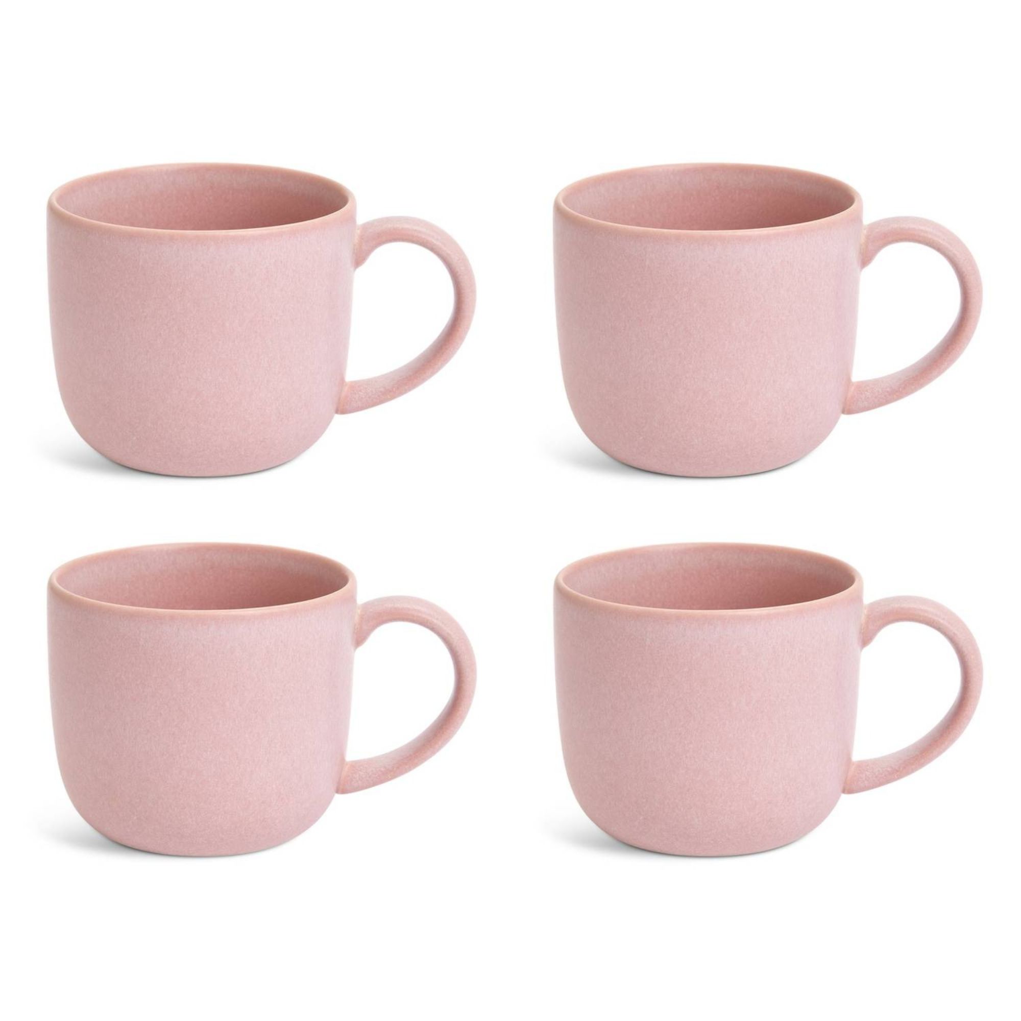 set of 4 pink mugs 
