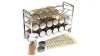 DecoBros Spice Rack with 18 Bottles and 48 Labels