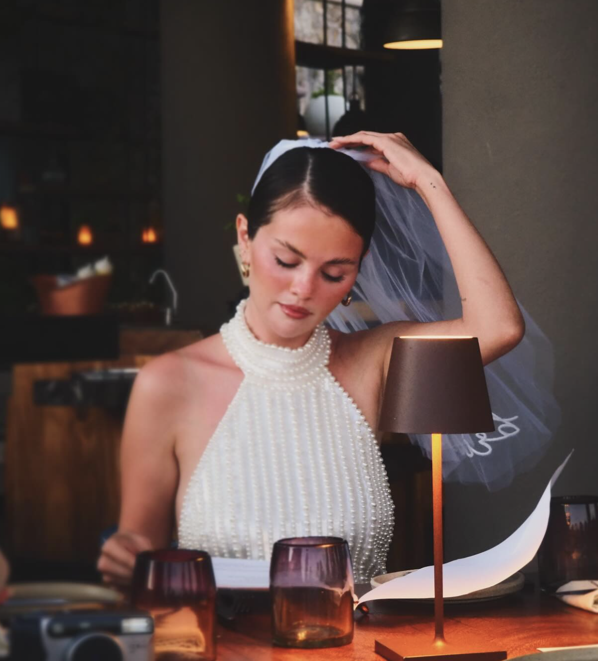 Selena Gomez wore a white Retrof&amp;ecirc;te dress on her bachelorette trip
